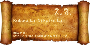 Kukucska Nikoletta névjegykártya